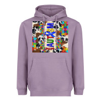 Lavender autism mom puzzle ribbon Heavyweight Hoodie - TumblerDesignByShophia