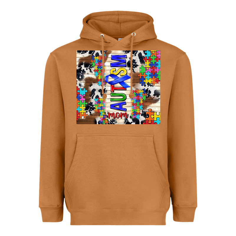Autism Mom Puzzle Ribbon Heavyweight Hoodie by TumblerDesignByShophia | Teevron