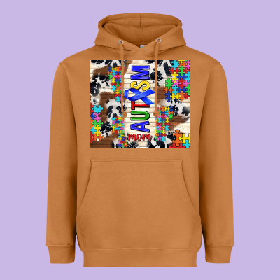 Autism Mom Puzzle Ribbon Heavyweight Hoodie Designed By Tumblerdesignbyshophia