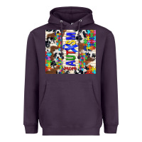 Plum autism mom puzzle ribbon Heavyweight Hoodie - TumblerDesignByShophia