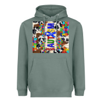 Sage autism mom puzzle ribbon Heavyweight Hoodie - TumblerDesignByShophia