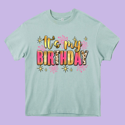 It's My Birthday Heavy Core Tee Designed By Jahusdesignshop