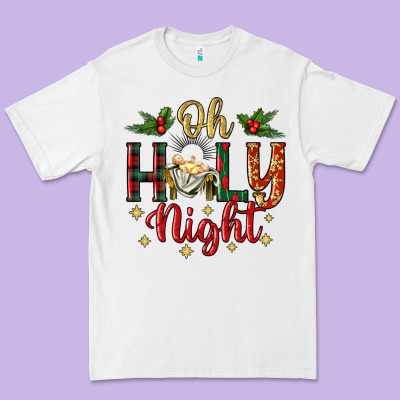 Oh Holy Night Premium Tee Designed By Bundleandbundleshop