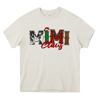 Cream mimi claus Heavy Core Tee - BarkalooDesign