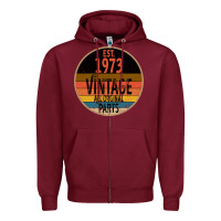 Burgundy Est 1973 Vintage All Original Parts Zipper Hoodie - Bettercallsaul