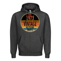 Charcoal Heather Est 1973 Vintage All Original Parts Zipper Hoodie - Bettercallsaul