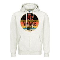 Oatmeal Heather Est 1973 Vintage All Original Parts Zipper Hoodie - Bettercallsaul