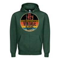 Sports Green Est 1973 Vintage All Original Parts Zipper Hoodie - Bettercallsaul