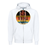White Est 1973 Vintage All Original Parts Zipper Hoodie - Bettercallsaul