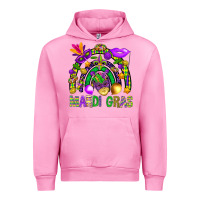 Fuchsia Pink Mardi Gras Rainbow Urban Hoodie - BundleAndBundleShop