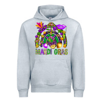 Heather Grey Mardi Gras Rainbow Urban Hoodie - BundleAndBundleShop