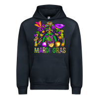 Navy Mardi Gras Rainbow Urban Hoodie - BundleAndBundleShop