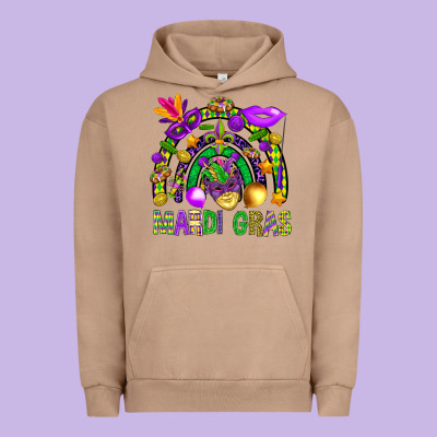 Mardi Gras Rainbow Urban Hoodie Designed By Bundleandbundleshop