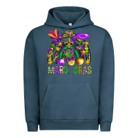 Pigment Midnight Navy Mardi Gras Rainbow Urban Hoodie - BundleAndBundleShop