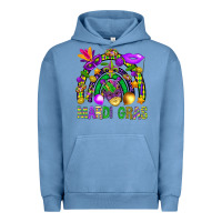 Pigment Pebble Blue Mardi Gras Rainbow Urban Hoodie - BundleAndBundleShop