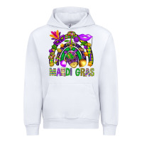 White Mardi Gras Rainbow Urban Hoodie - BundleAndBundleShop