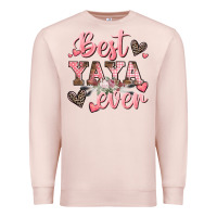 Pale Pink best yaya ever mother's day Premium Sweatshirt - CowGirlArtShop