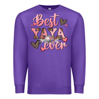 Purple best yaya ever mother's day Premium Sweatshirt - CowGirlArtShop
