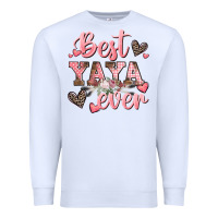 White best yaya ever mother's day Premium Sweatshirt - CowGirlArtShop