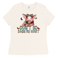 Bone don't go bacon my heart Ladies Tee - CowhideDigitalArt
