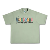 Oil Green unafraid Urban Heavy Tee - MaliasSmallBusiness