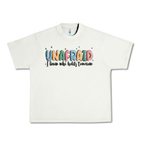 Pistachio unafraid Urban Heavy Tee - MaliasSmallBusiness