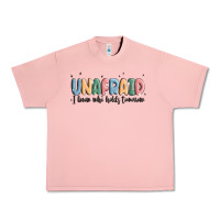 Salmon unafraid Urban Heavy Tee - MaliasSmallBusiness