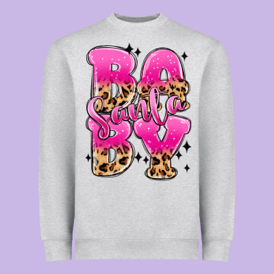 Santa Baby Heavyweight Sweatshirt Designed By Maliassmallbusiness
