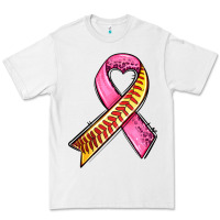 White breast cancer sport ribbons Premium Tee - AdoDesignShop