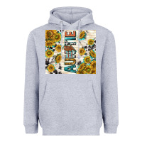 Heather Grey auntie with lightning bolt Heavyweight Hoodie - TumblerDesignByShophia