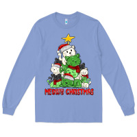 Colony Blue meowy christmas cat tree Long Sleeve Tee - MaliasSmallBusiness