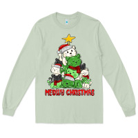 Matcha meowy christmas cat tree Long Sleeve Tee - MaliasSmallBusiness