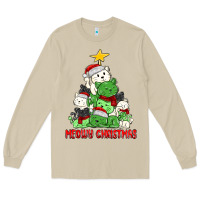 Mushroom meowy christmas cat tree Long Sleeve Tee - MaliasSmallBusiness