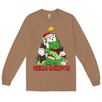 Meowy Christmas Cat Tree Long Sleeve Tee | Teevron