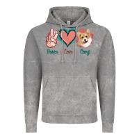 Cloud Rock Peace Love Corgi Vintage Hoodie - Jasminsmagicworld