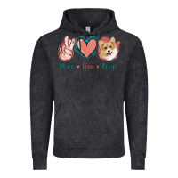 Vintage Black Peace Love Corgi Vintage Hoodie - Jasminsmagicworld