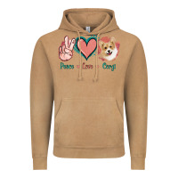 Vintage Camel Peace Love Corgi Vintage Hoodie - Jasminsmagicworld
