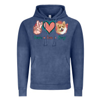 Vintage Denim Peace Love Corgi Vintage Hoodie - Jasminsmagicworld