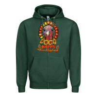 Sports Green happy thanksgiving gemstone Zipper Hoodie - RanaPortraitStore