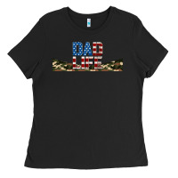 Black patriotic dad life 16oz libbey cup Ladies Tee - HRA Design Shop