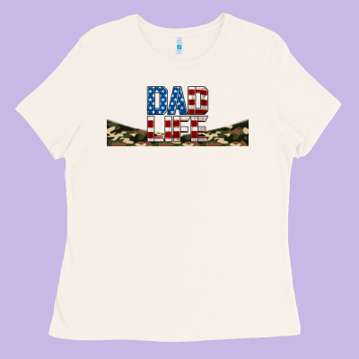 Patriotic Dad Life 16oz Libbey Cup Ladies Tee Designed By Hra Design Shop