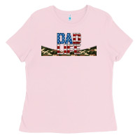 Bubblegum Pink patriotic dad life 16oz libbey cup Ladies Tee - HRA Design Shop