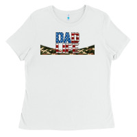 White patriotic dad life 16oz libbey cup Ladies Tee - HRA Design Shop