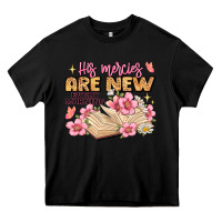 Black his mercies are new every morning lamentations 3 2 Heavy Core Tee - JahusDesignShop