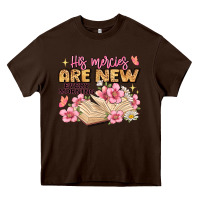 Chocolate Brown his mercies are new every morning lamentations 3 2 Heavy Core Tee - JahusDesignShop