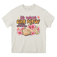 Cream his mercies are new every morning lamentations 3 2 Heavy Core Tee - JahusDesignShop