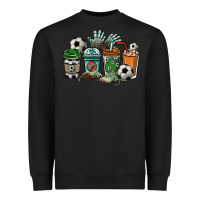 Black soccer coffee cups Heavyweight Sweatshirt - NancyCooperArtShop