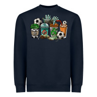 Navy soccer coffee cups Heavyweight Sweatshirt - NancyCooperArtShop