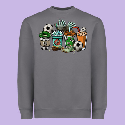 Soccer Coffee Cups Heavyweight Sweatshirt Designed By Nancycooperartshop