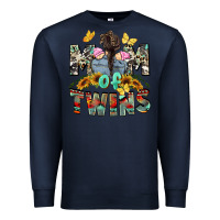Navy mom of twins girls mother's day Premium Sweatshirt - CowGirlArtShop